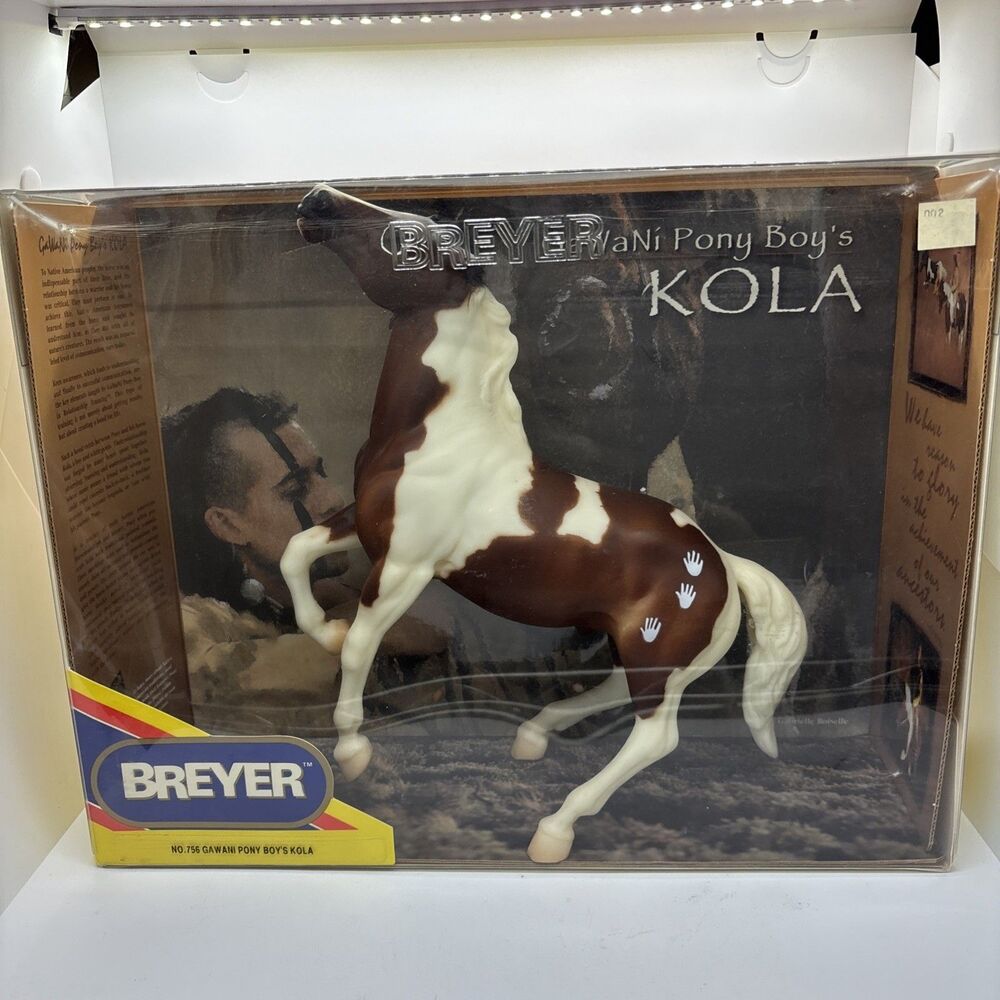 BREYER  756 Gawani Pony Boy’s Kola Native American Paint Horse BOX